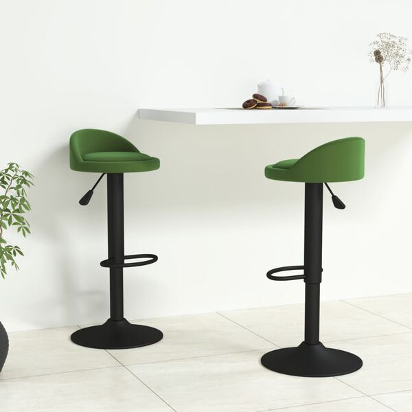 vidaXL Bar Stool Set of 2 Dark green
