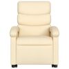 vidaXL Stand Up Recliner Chair Cream Fabric (100% polyester), metal, plywood