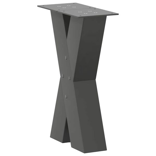 vidaXL Coffee Table Leg Set of 2 Anthracite Powder-coated steel Small