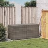 vidaXL Garden Storage Box Grey PE rattan and powder-coated steel Medium