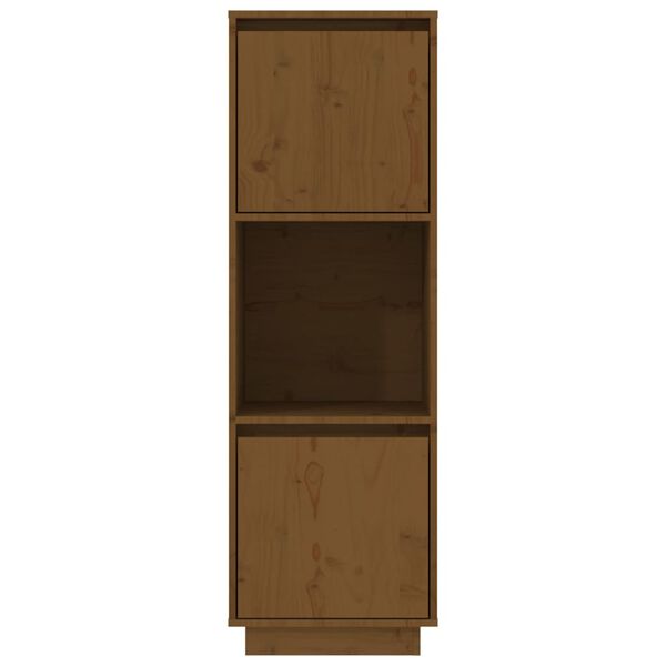 vidaXL Highboard Honey Brown Solid Pine Wood Tall Cabinet Rectangular