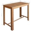 vidaXL Bar Table And Chair Brown Solid acacia wood Medium Footrest
