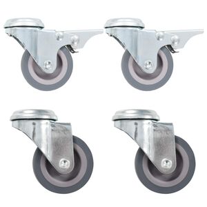 vidaXL Bolt Hole Swivel Casters 4 pcs 1.97 "