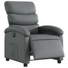vidaXL Electric Recliner Chair Gray Faux leather, Metal, Plywood Standard
