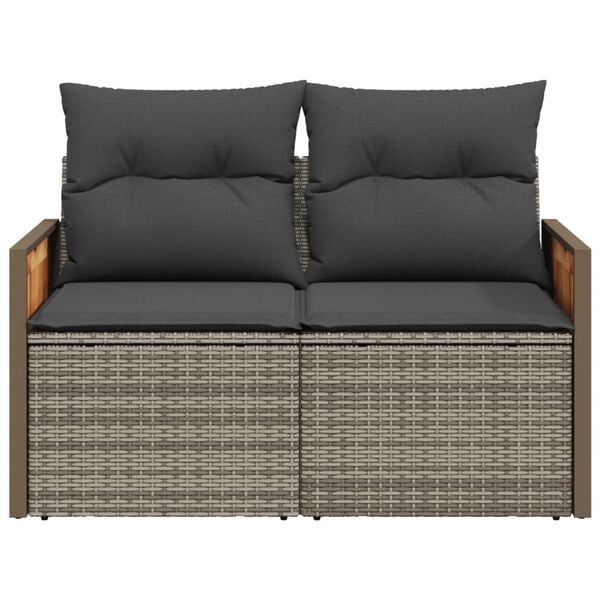 vidaXL Garden Sofa Grey, Dark Grey