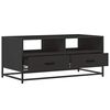 vidaXL Coffee Table Black Engineered wood and metal 39.4x19.7x17.7 in