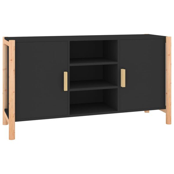vidaXL Sideboard Black Engineered wood Medium Black Sideboard