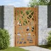 vidaXL Garden Gate 39.4x59.1" Weathering Steel Light Design