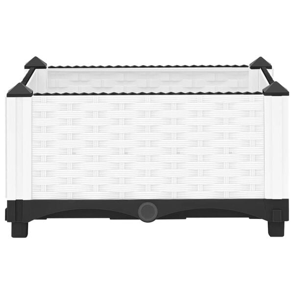 vidaXL Raised Bed White Polypropylene Small Decorative Inlays