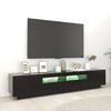 vidaXL TV Cabinet Black Engineered Wood 78.7 x 13.8 x 15.7 in TV Cabinet