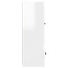 vidaXL Highboard High gloss white Engineered wood Medium Highboard