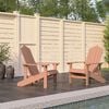 vidaXL Garden Chair Brown HDPE Standard Durable Adirondack Chair