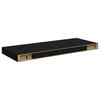 vidaXL Wall Shelf Glossy black Honeycomb MDF, metal Medium Gloss Finish
