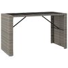 vidaXL Garden Bar Set Grey PE Rattan 9 Piece Removable Covers