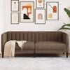 vidaXL Sofa Brown Faux suede leather (100% polyester), plywood, solid wood