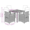 vidaXL Garden Dining Set Grey, Dark Grey