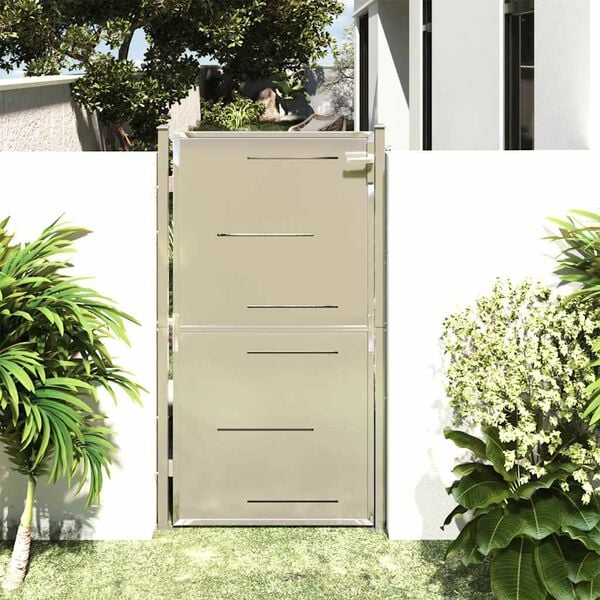 vidaXL Garden Gate 39.4" x 68.9" Stainless Steel