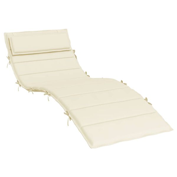 vidaXL Sun Lounger Cushion Cream