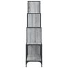 vidaXL Bookcase Grey Sonoma Engineered Wood, Metal Medium