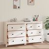 vidaXL Sideboard White Solid pine wood Large Sideboard Rectangular