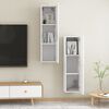 vidaXL TV Cabinet Set of 2 White Engineered wood Wall mounting
