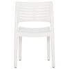 vidaXL Garden Chair Set of 2 White Polypropylene Standard Stackable