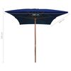 vidaXL Garden Parasol Blue Laminated Bamboo, Hardwood, Polyester