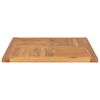 vidaXL Table Top Teak Solid teak wood 27.6 x 27.6 in Durable Table Top