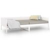 vidaXL Day Bed White Solid pine wood Single
