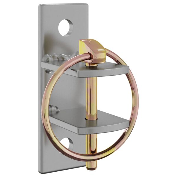 vidaXL Bucket Hook Silver, Brown Galvanized steel Small Durable