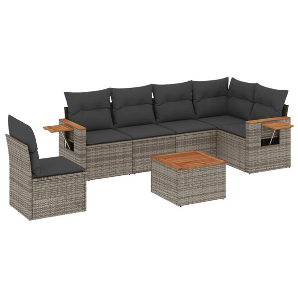 vidaXL Garden Sofa Set Grey
