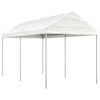 vidaXL Gazebo With Roof White Polyethylene, Galvanized Steel Large