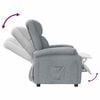 vidaXL Recliner Chair Light Grey Fabric, Wood, Metal Medium