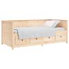 vidaXL Day Bed Natural Wood Solid Pine Wood Single Day Bed Rectangular