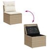 vidaXL Garden Sofa Set Set of 7 Beige