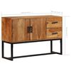 vidaXL Sideboard Natural Brown Solid Acacia wood, Iron, Engineered wood