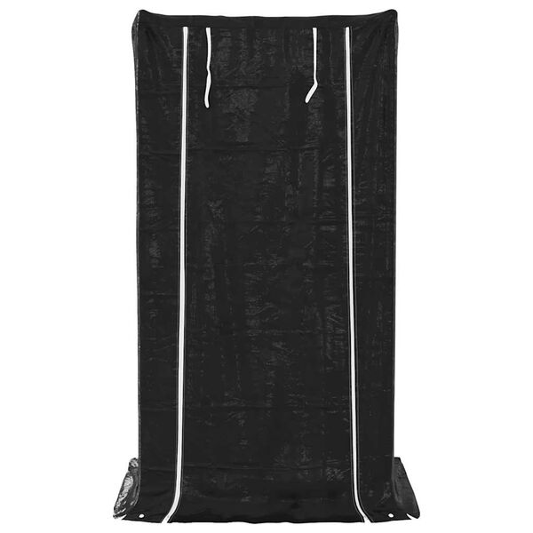 vidaxL Firewood Rack with Rain Cover 39.4"x31.5"x78.7" Galvanized Steel