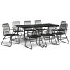vidaXL Garden Dining Set Black