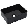 vidaXL Wash Basin 15.7x11.8x5.1" Ceramic Black