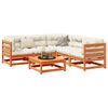 vidaXL Garden Sofa Set Wax brown, Cream