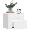 vidaXL Wall-mounted Bedside Cabinet Set of 2 White Engineered wood