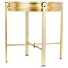 Home & Styling Side Table Gold Metal Medium Clock Side Table Round