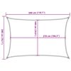 vidaXL Sunshade Sail 1.75 oz/ft² Rectangular Sand 6.6x9.8' HDPE