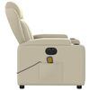 vidaXL Electric Massage Recliner Chair Cream Faux leather, metal, plywood