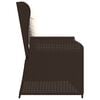 vidaXL Garden Bench Brown Poly Rattan