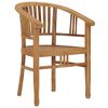 vidaXL Outdoor Chair Set of 2 Natural Teak Solid Teak Wood Medium
