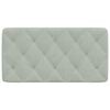 vidaXL Headboard Cushion Light grey Velvet (100% polyester)