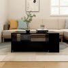 vidaXL Coffee Table Black Engineered Wood 40.2 x 21.7 x 16.5 in