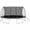 vidaXL Trampoline Set Black and Grey Galvanized Steel, PVC, PP, PE Large