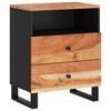 vidaXL Bedside Cabinet Natural Acacia and Black